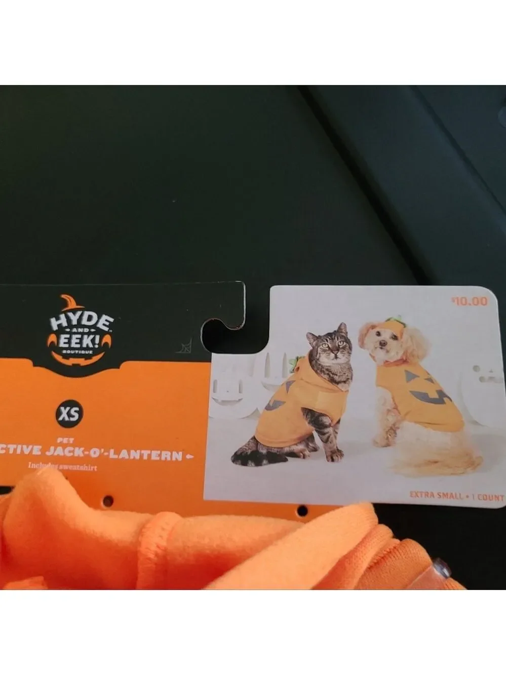 Reflective Pet Jack-o'-Lantern Costume XS